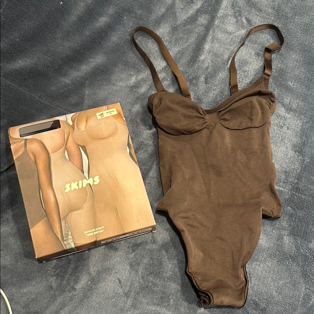 SKIMS Brown Bodysuit One Piece